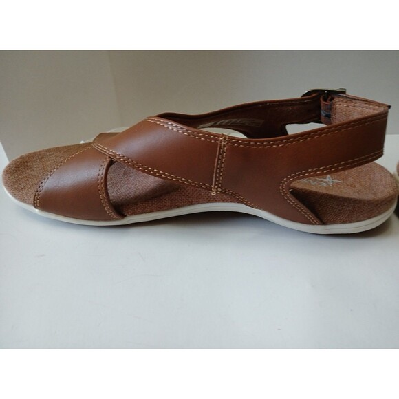 Eastland Coastal Backstrap Slide Sandal Womens 10M Brown Strappy Side Buckle - Picture 5 of 16